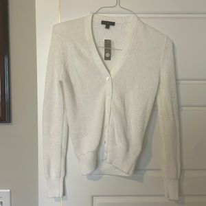 NWT Glittery White J.Crew Cardigan